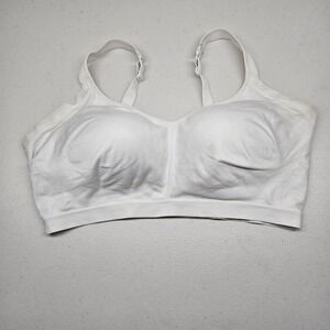 Warner's Women Bra XL White RM3911W T Shirt Wireless Lightly Lined